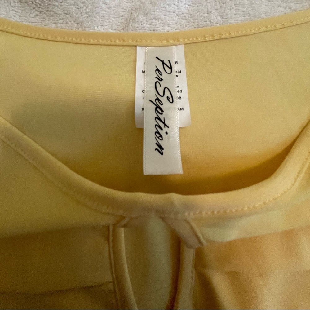 Yellow Ruffled Sleeve Top - Picture 3 of 4